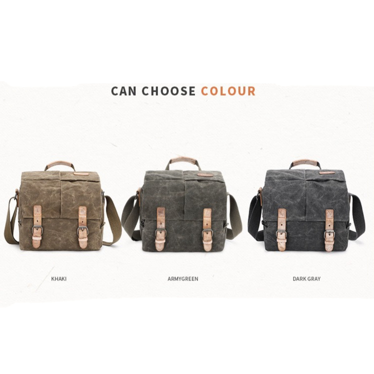 Waterproof Canvas Camera Bag for Men Women - DSLR Camera Backpack