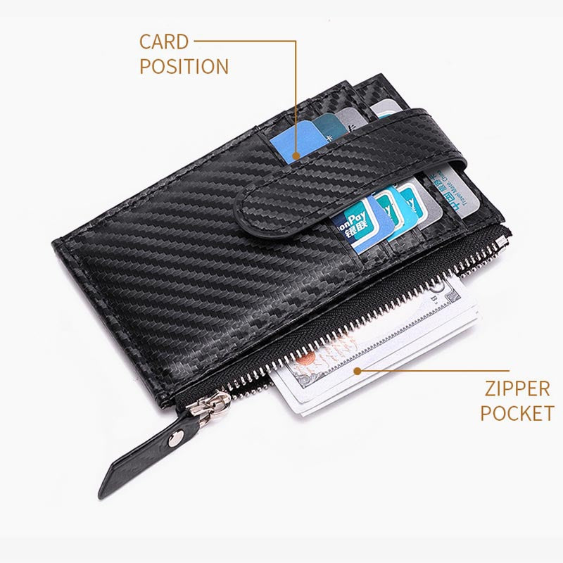 Carbon Fiber Apple Wallet Slim Card Holder With Airtag Slot