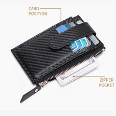 Carbon Fiber Apple Wallet Slim Card Holder With Airtag Slot