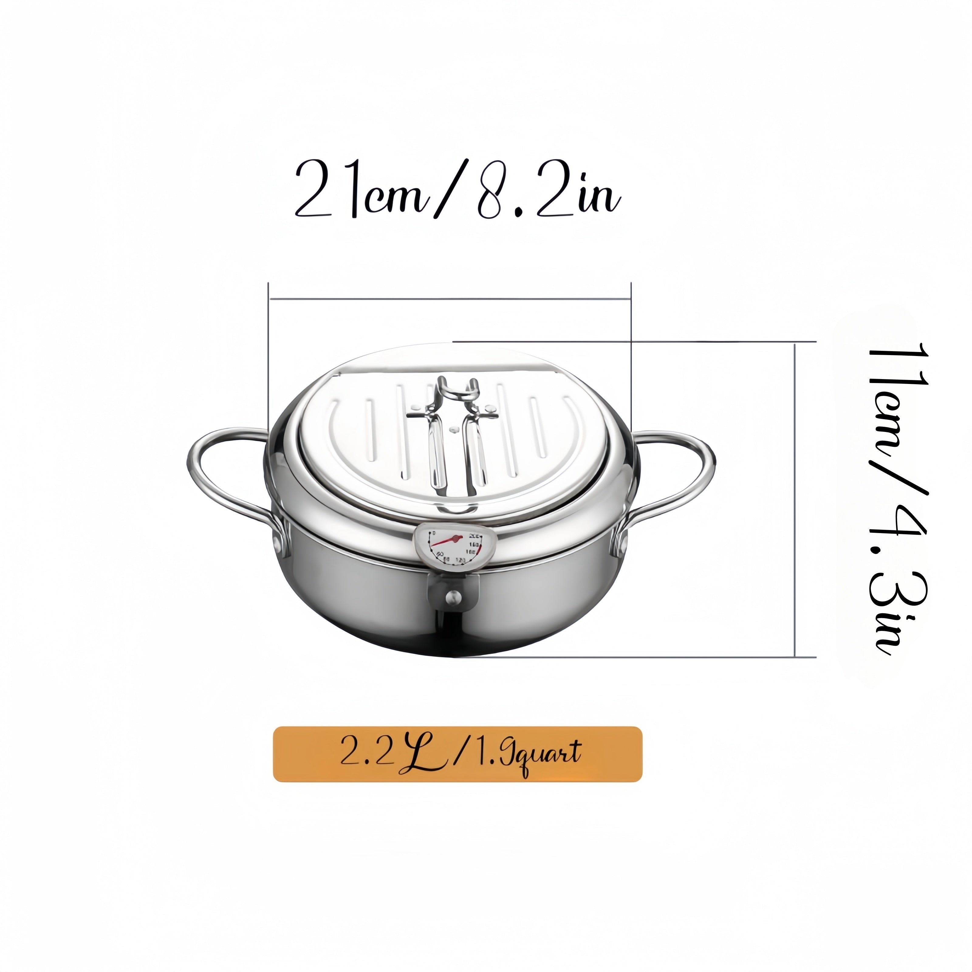 Stainless Steel Deep Fryer with Temperature Control