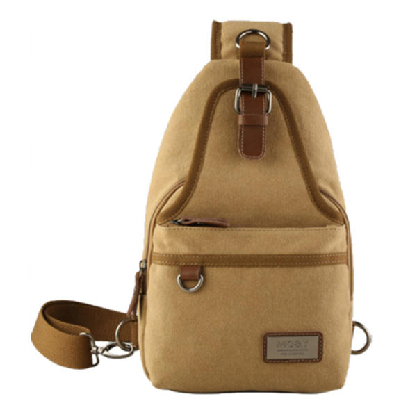 Men Canvas Retro Casual Crossbody Chest Outdoor Sports Shoulder Bag