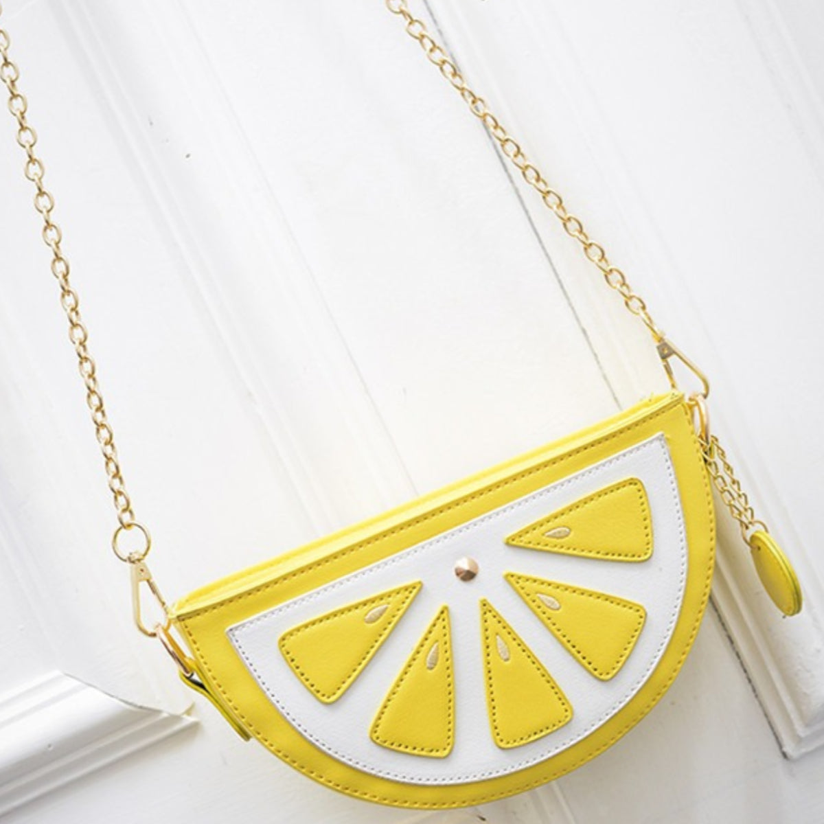 Cartoon Fruit Shaped Crossbody Bag Watermelon Lemon Purse Cute Chain Shoulder Bag For Women