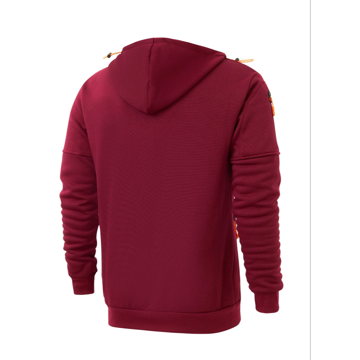 Men's Solid Color Casual Long Sleeve Hoodie -  Hooded Jacket with Zipper for Gym and Sports