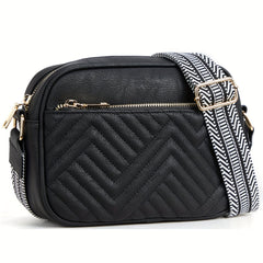 Mini Quilted Crossbody Bags For Women /Men Small Shoulder Handbags With Wide Strap