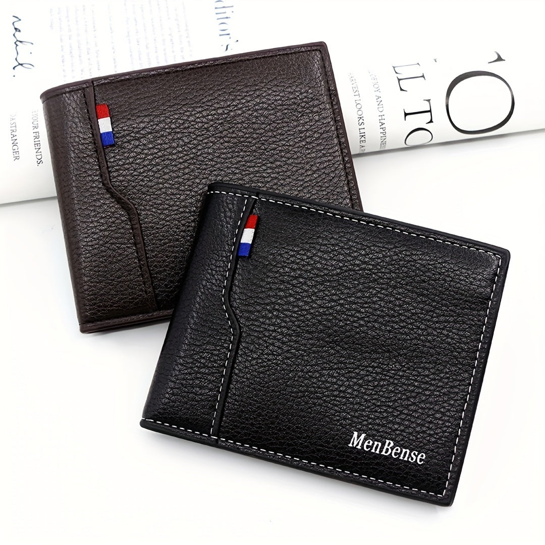 Men's Wallet Short, Large Capacity Coins, Loose Change, Multiple Card Slots, ID Bag, Men's Wallet
