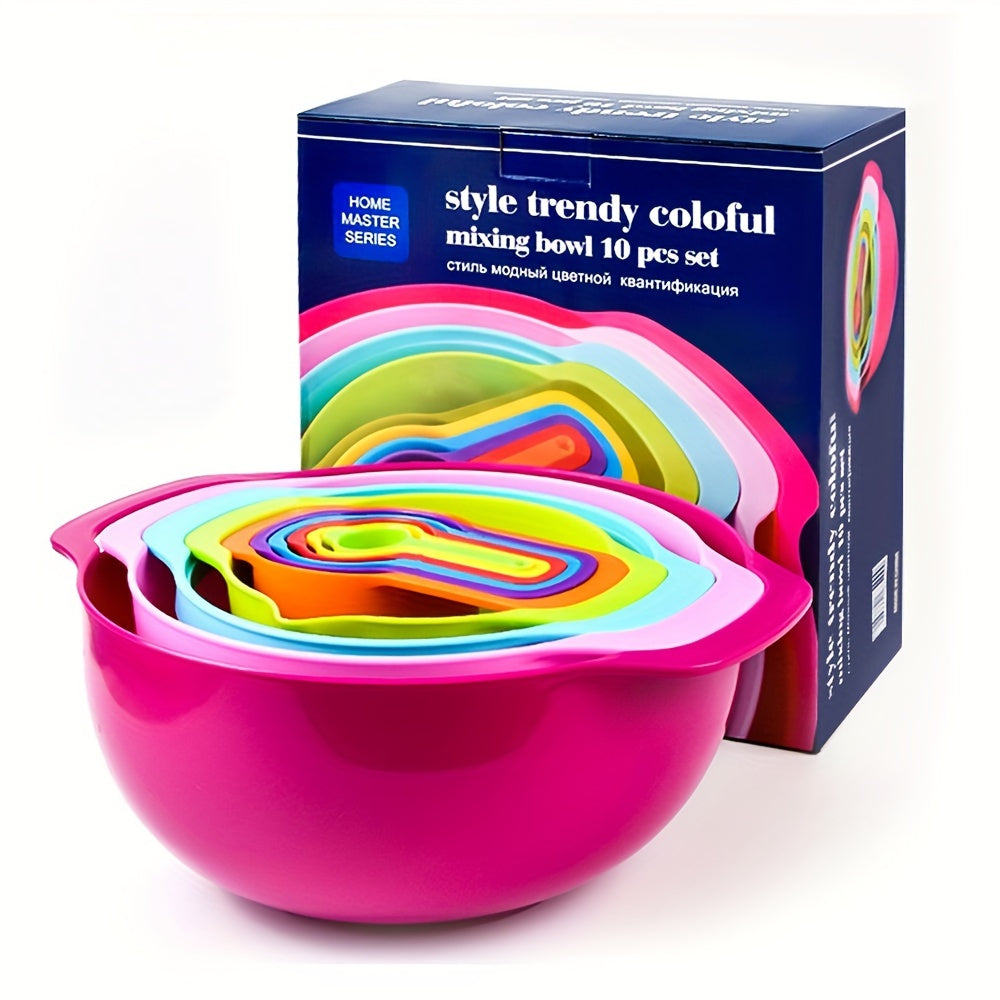 10-Piece Colorful Mixing Bowl Set