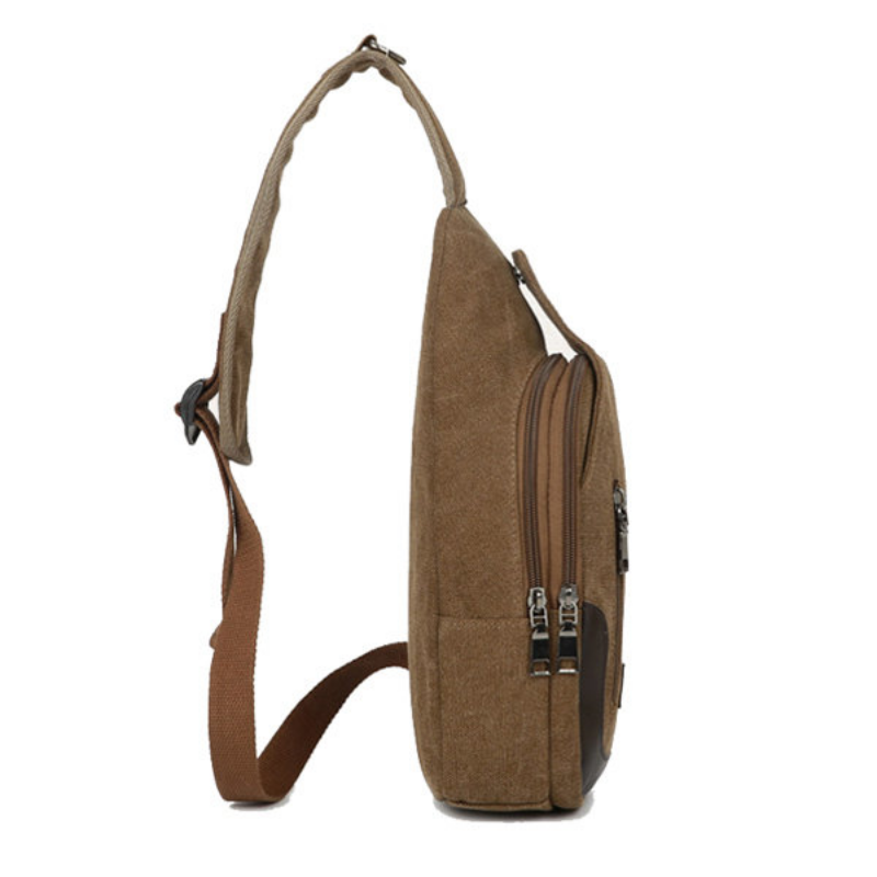 Men Canvas Leisure Crossbody Outdoor Travel Multifunction Pack Bag