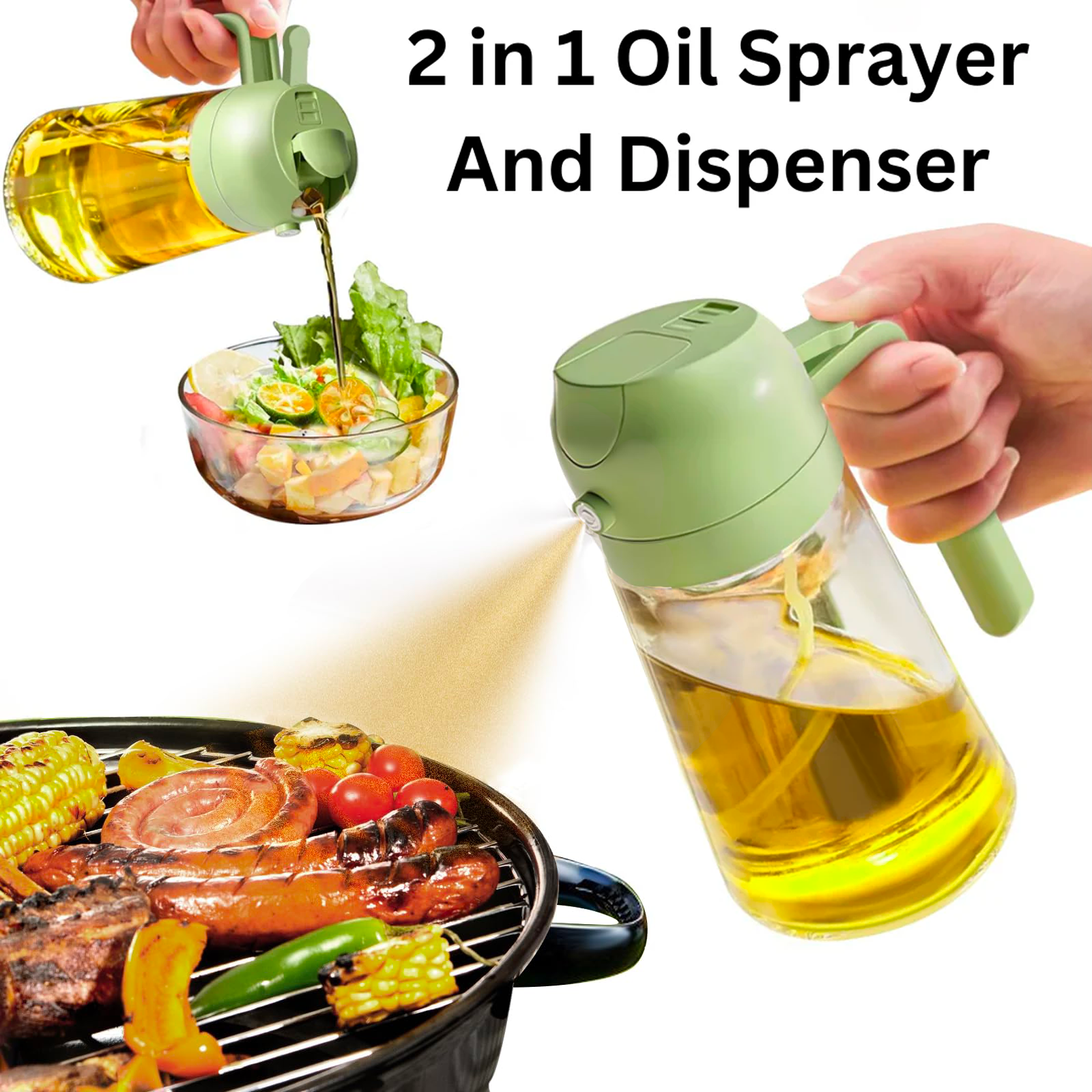 2 in 1 Oil Sprayer And Dispenser