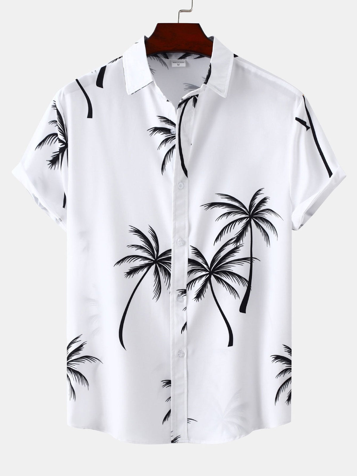 Tropical Leaf Print Button Up Shirt