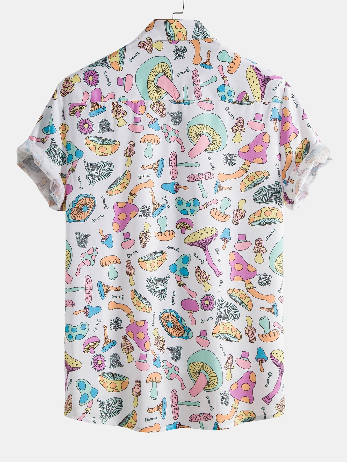 Mushroom Print Button Up Shirt