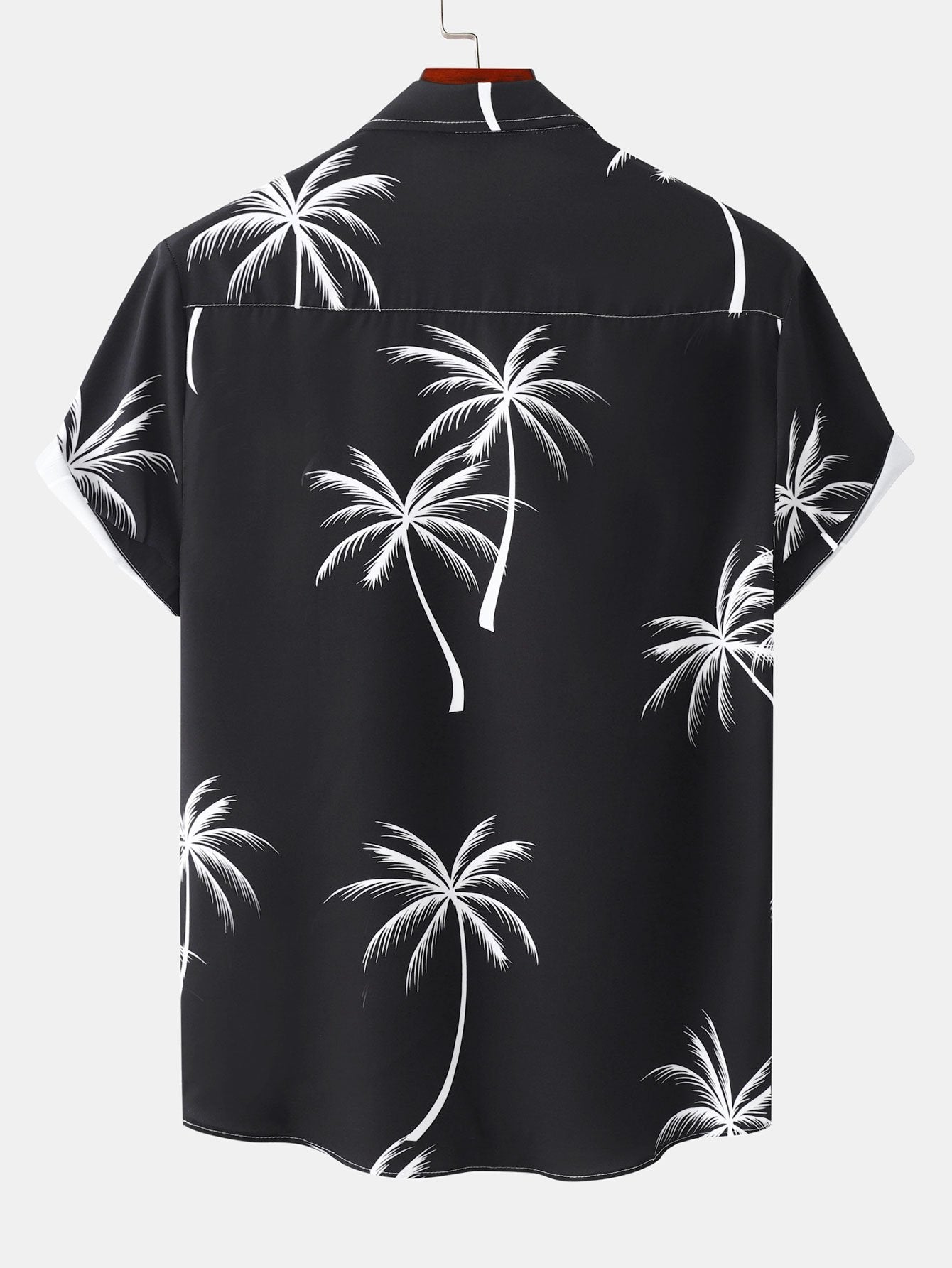 Tropical Leaf Print Button Up Shirt