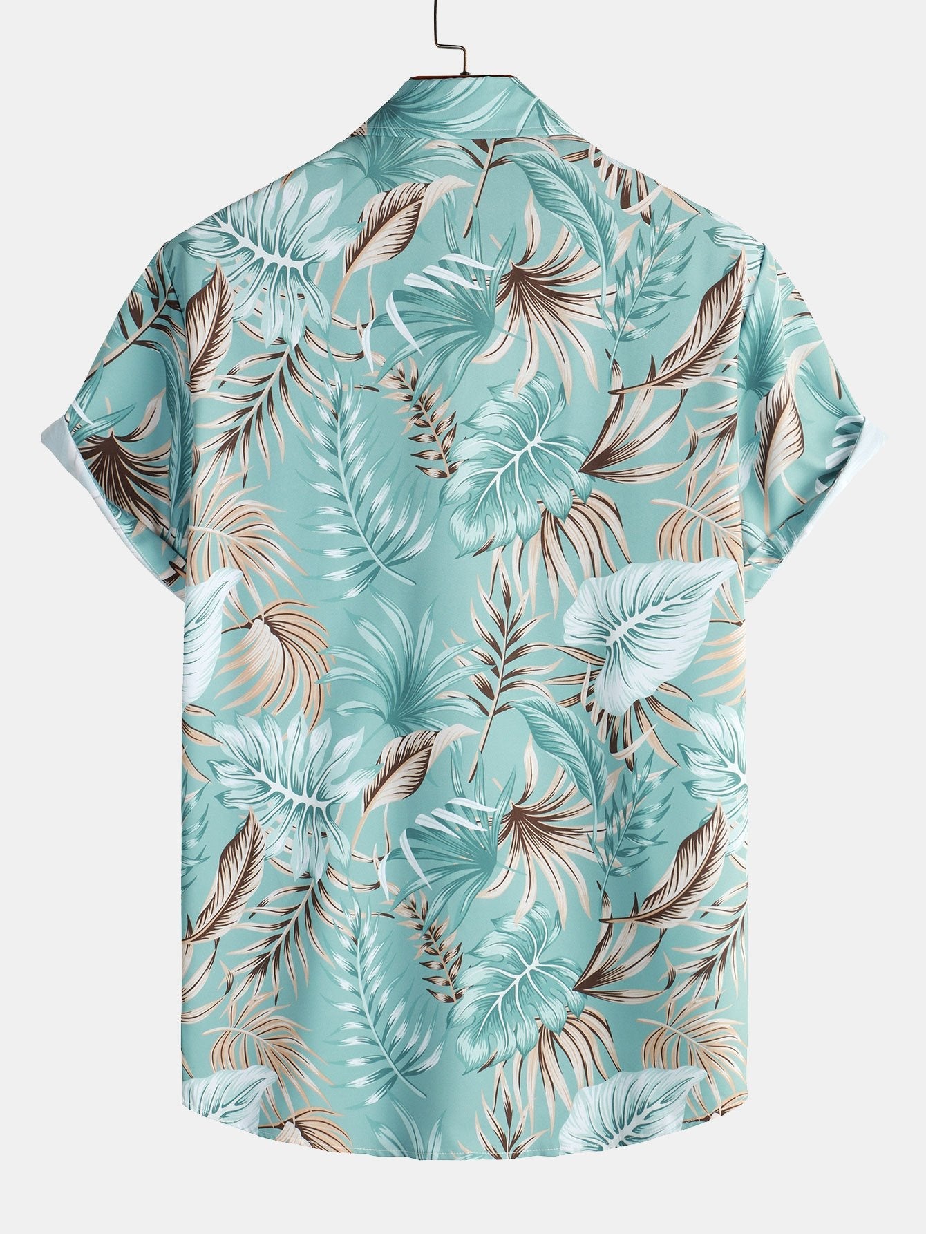 Tropical Print Button Up Shirt