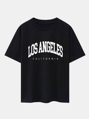 Los Angeles Letter Print Oversize T-Shirt