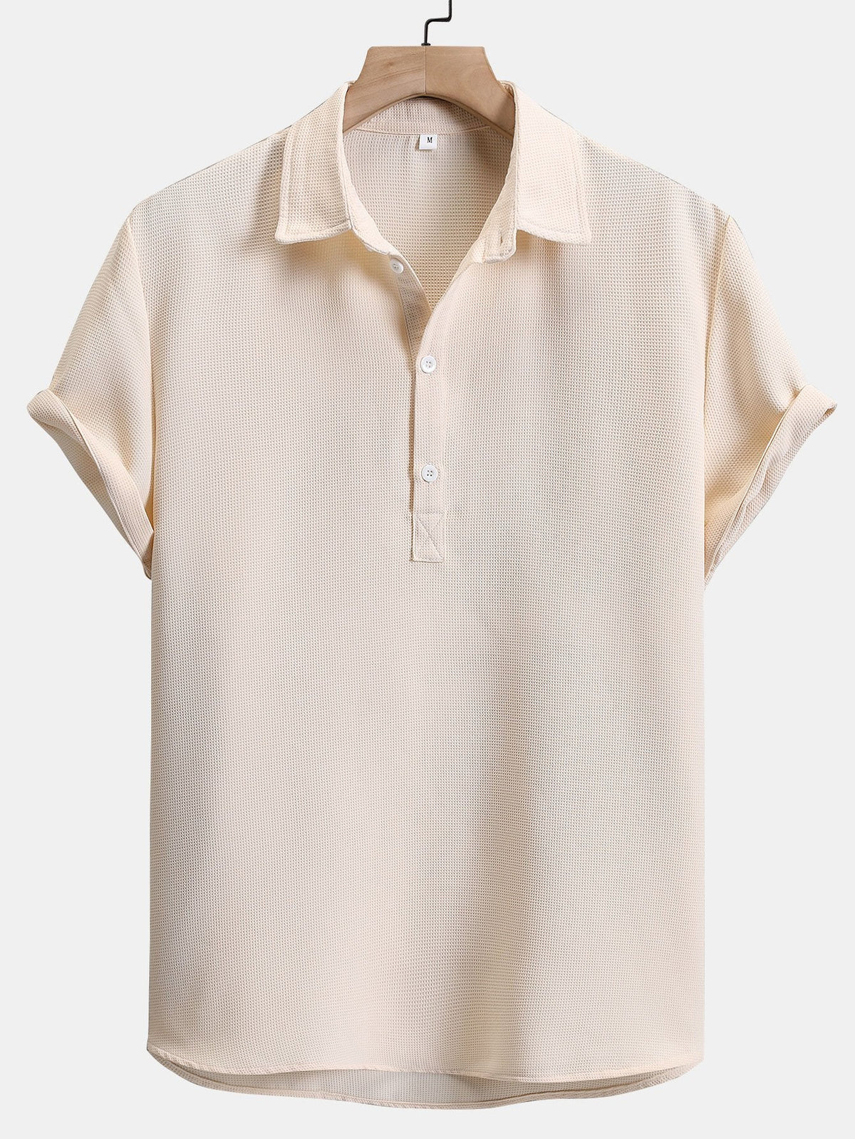 Waffle Polo Collar Shirt