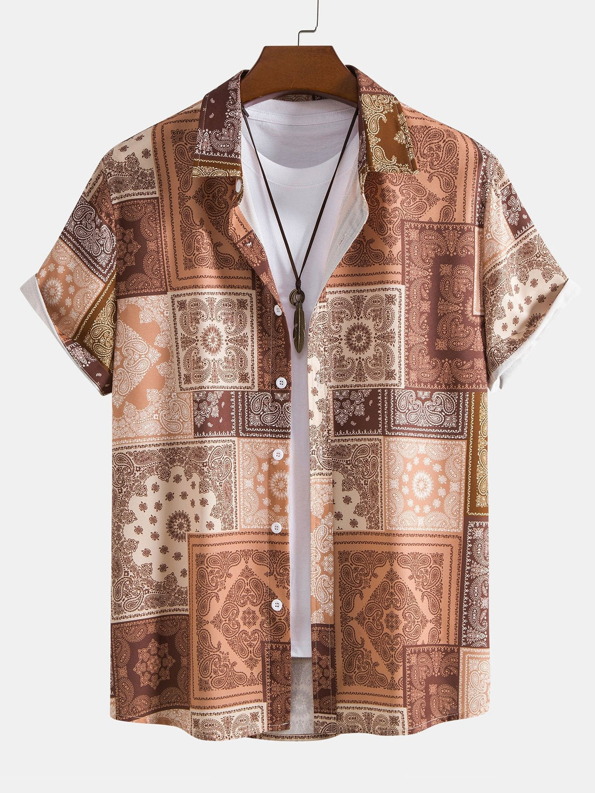 Paisley Patchwork Print Shirt