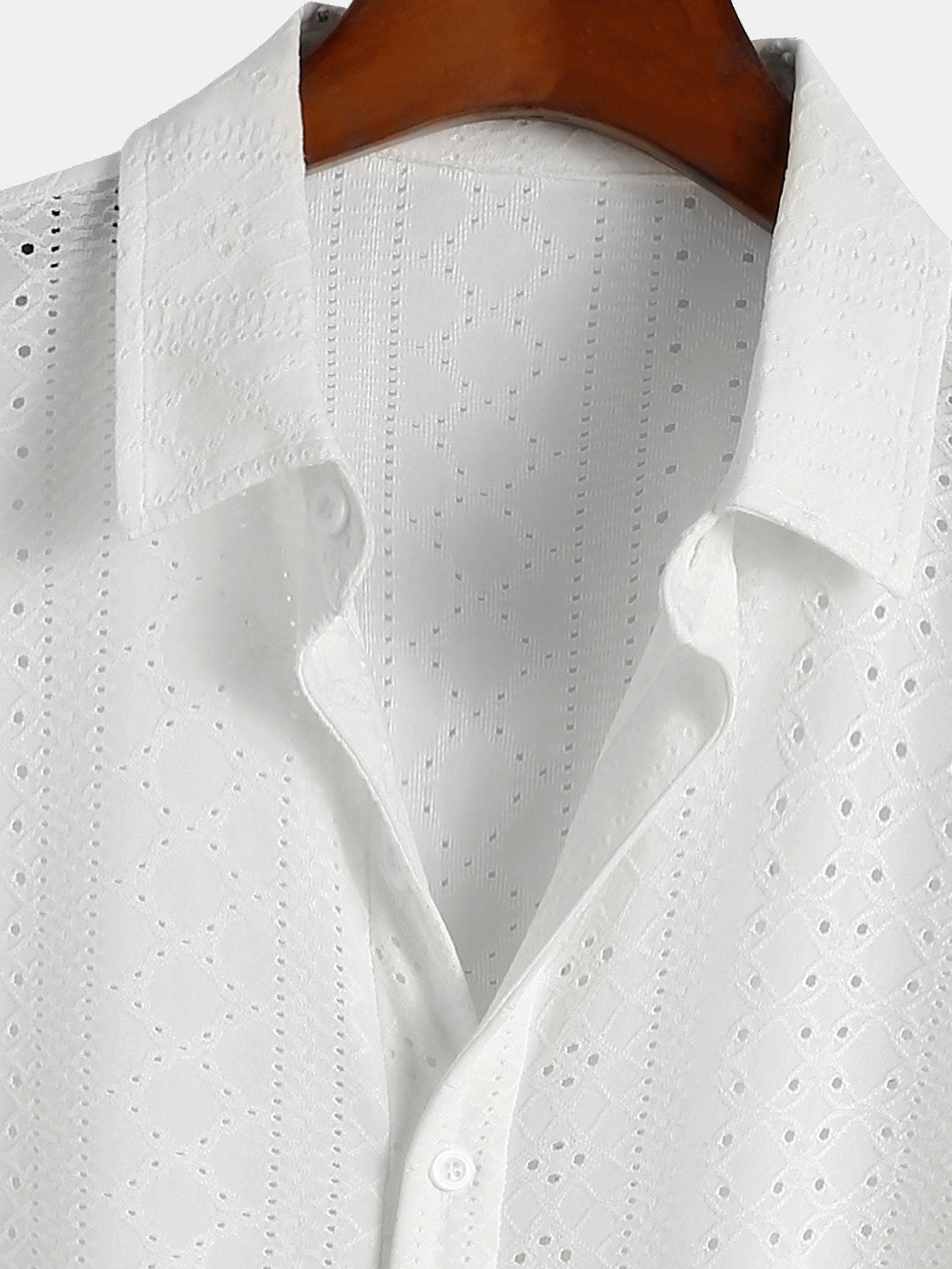 Jacquard Textured Button Up Shirt