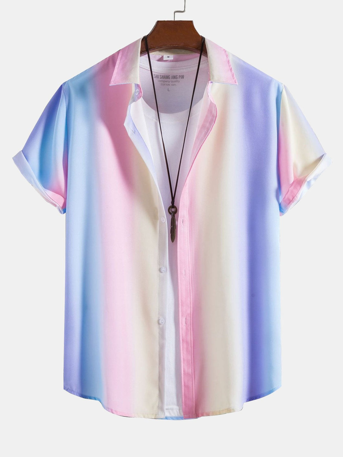 Gradient Color Print Shirt