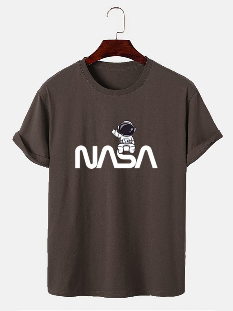 Cute Astronaut NASA Print T-Shirt