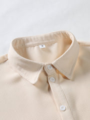 Waffle Polo Collar Shirt