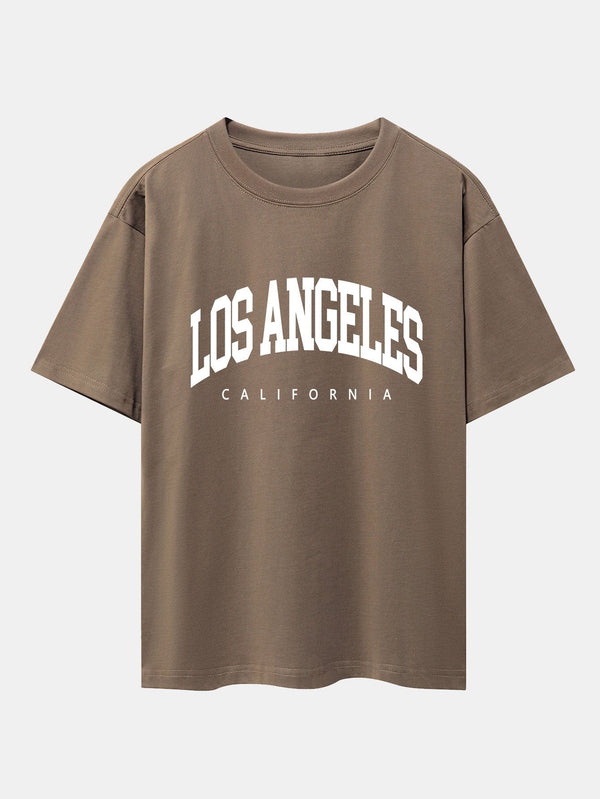 Los Angeles Letter Print Oversize T-Shirt