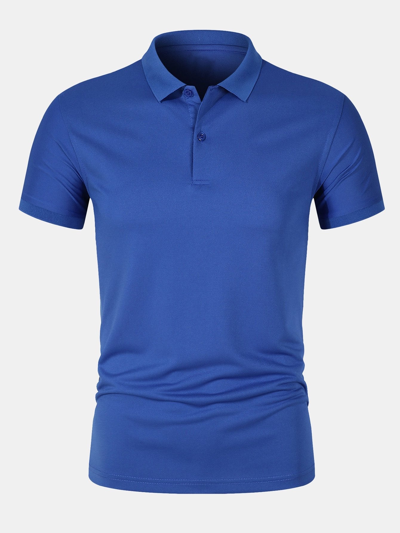 Solid Mesh Polo Shirt