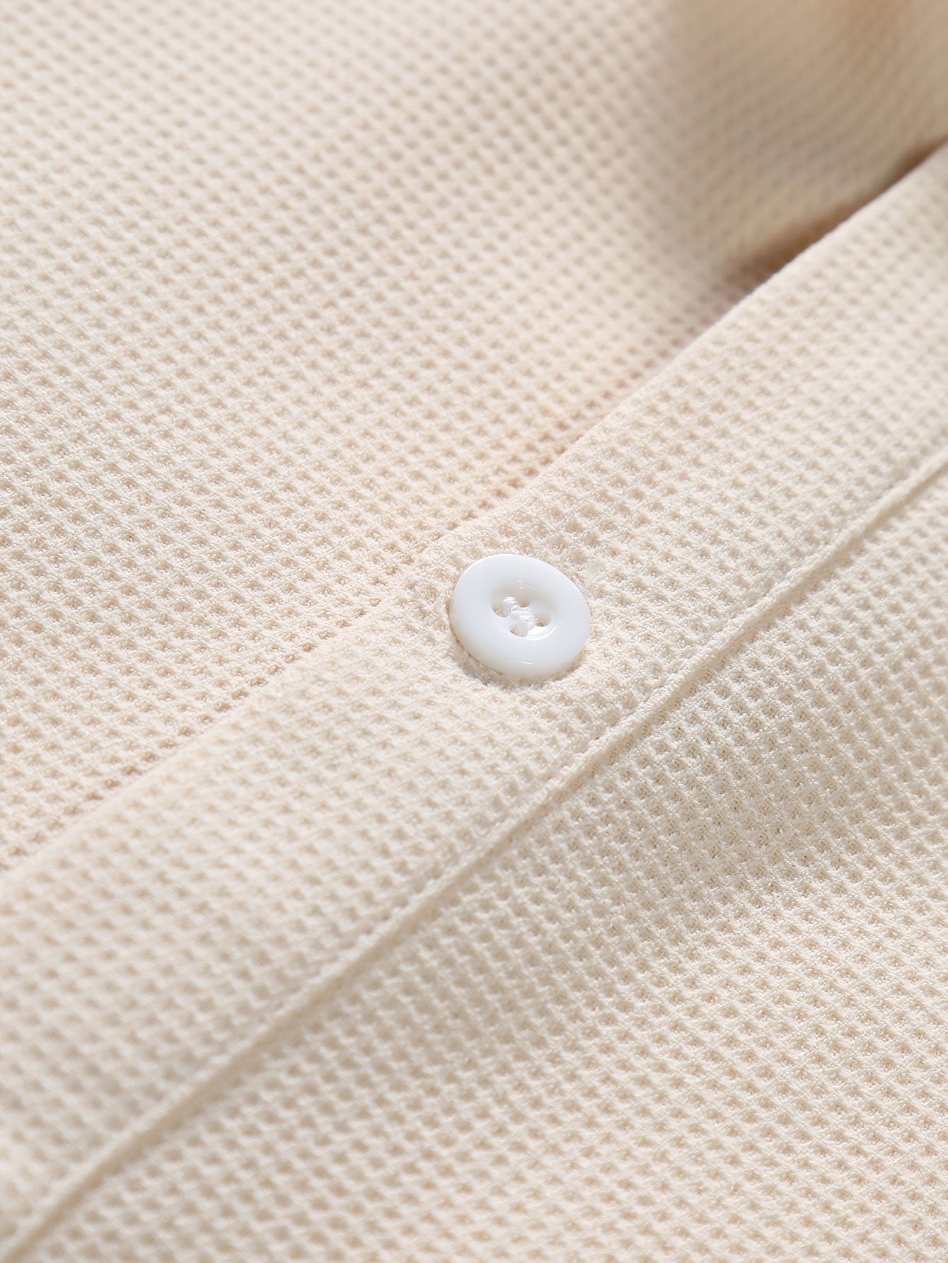 Waffle Polo Collar Shirt