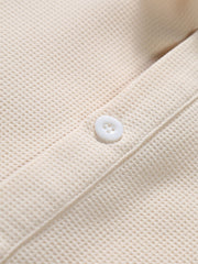 Waffle Polo Collar Shirt