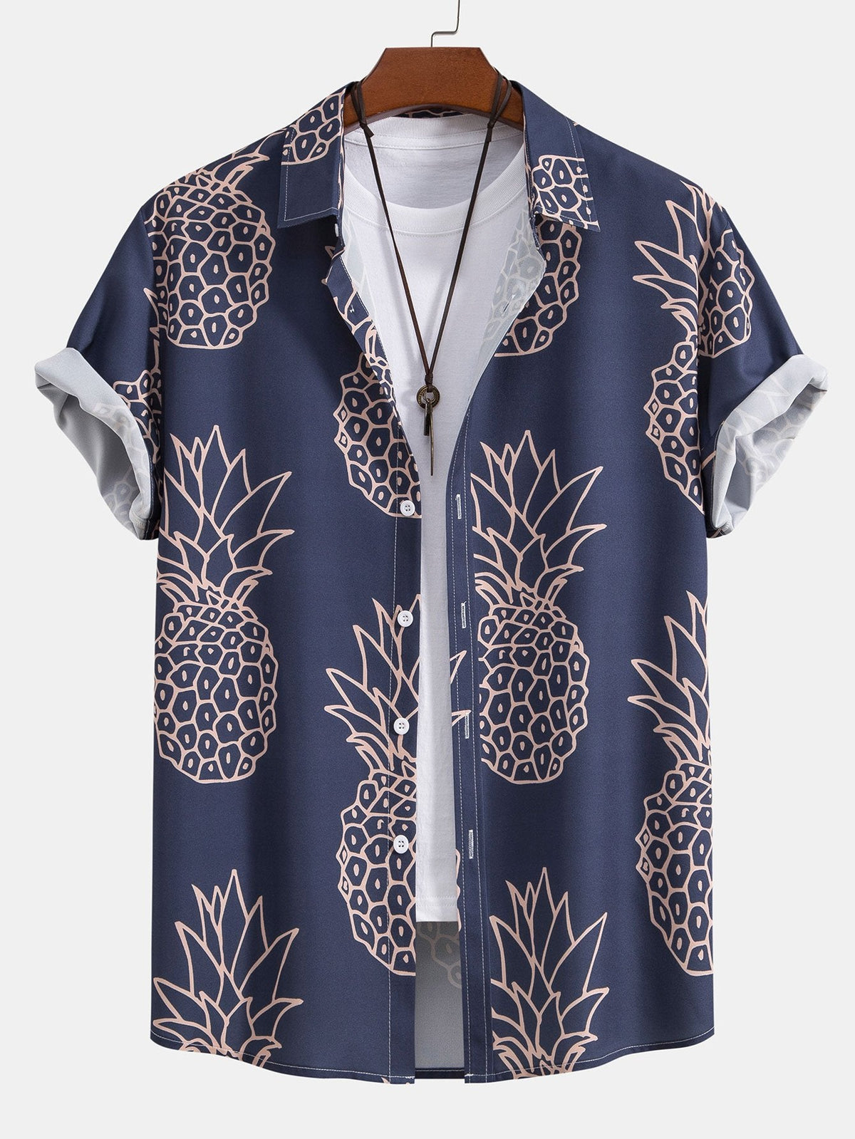 Pineapple Print Button Up Shirt