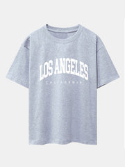 Los Angeles Letter Print Oversize T-Shirt