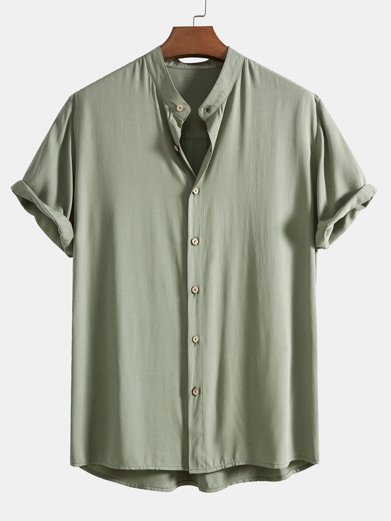 Viscose Stand Collar Shirt