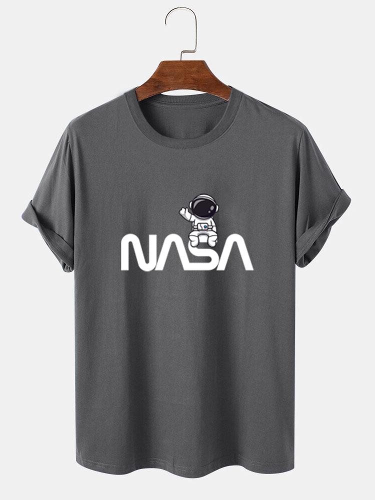 Cute Astronaut NASA Print T-Shirt