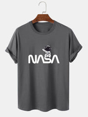 Cute Astronaut NASA Print T-Shirt