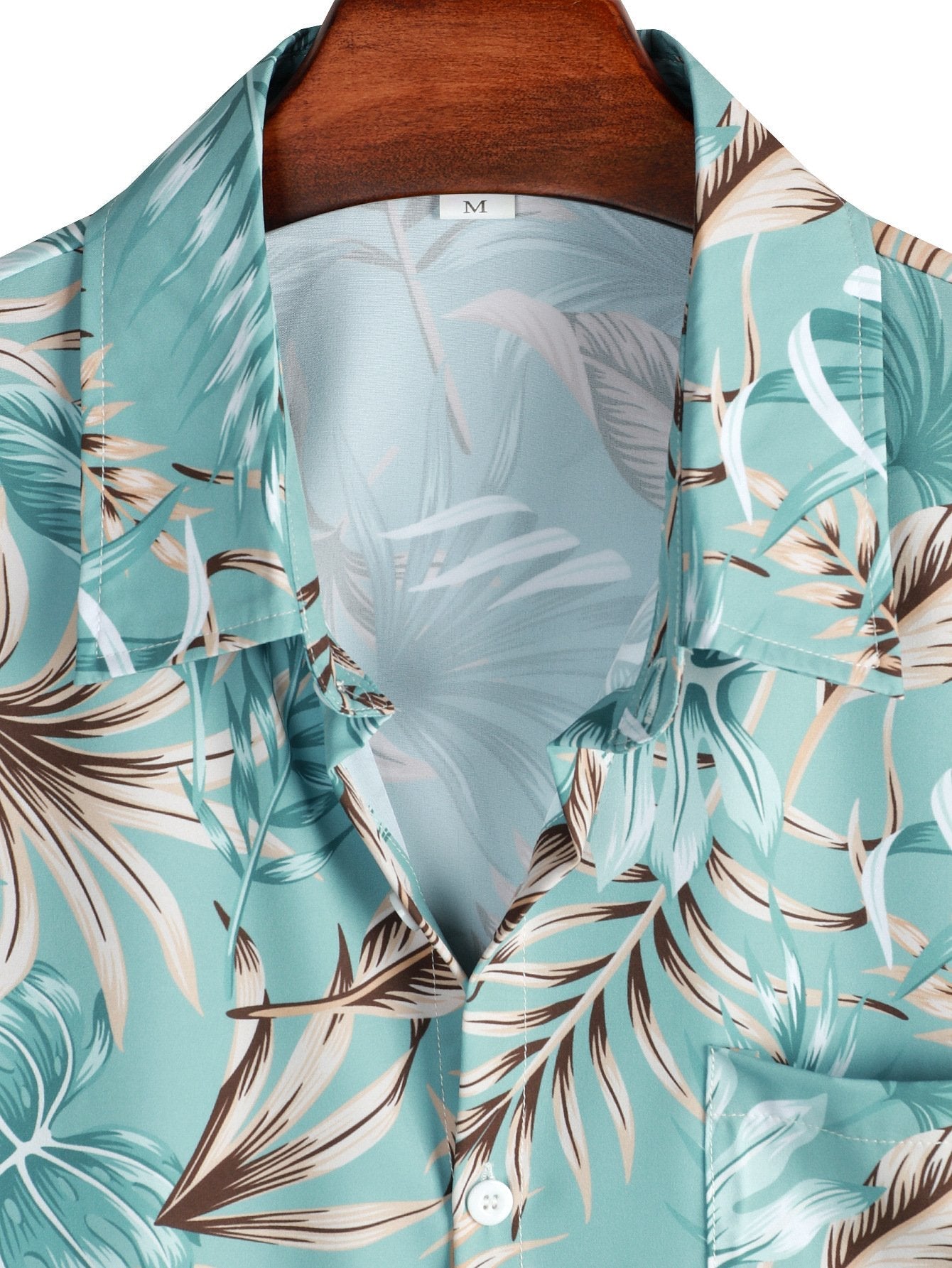 Tropical Print Button Up Shirt