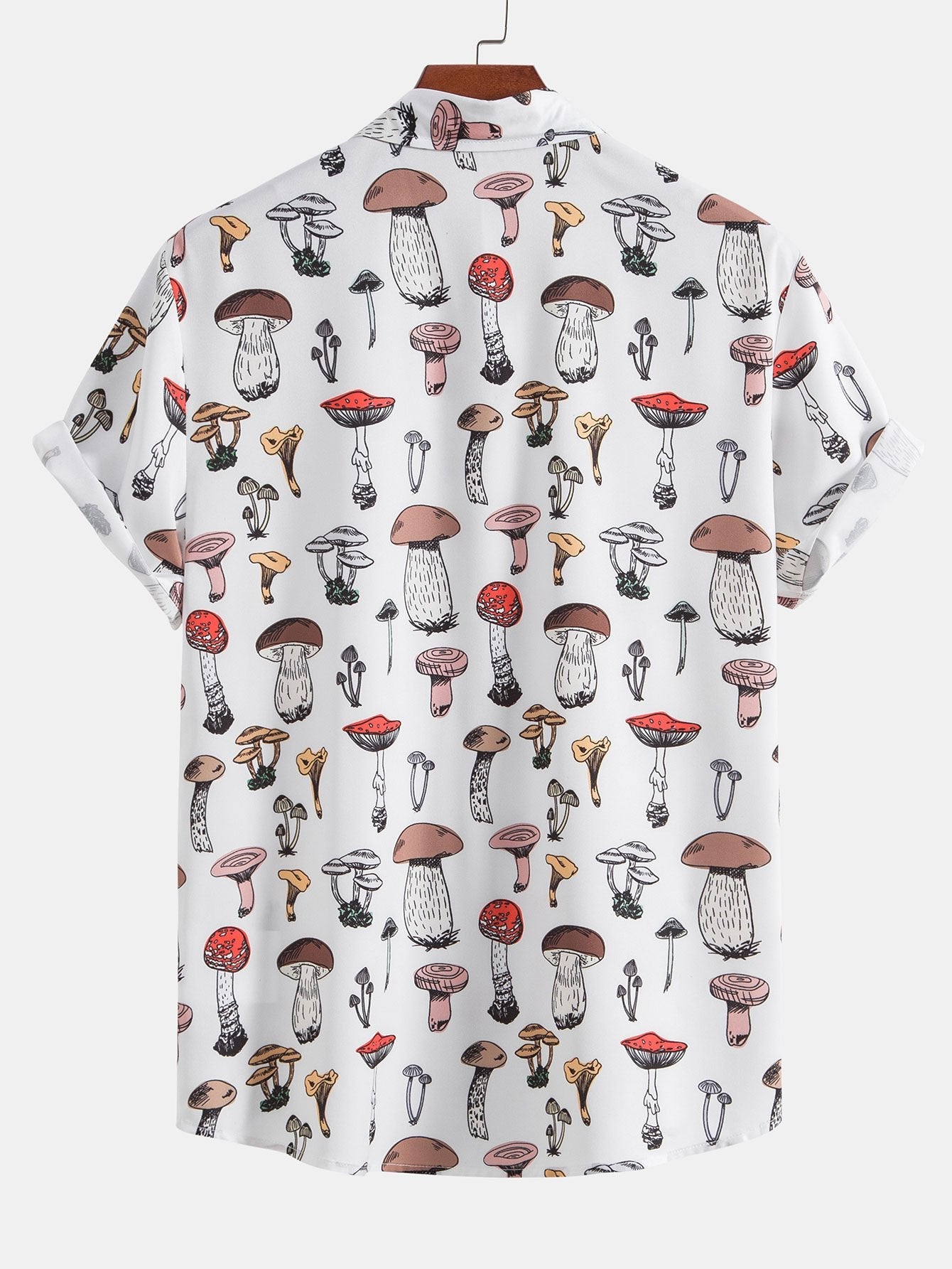 Mushroom Print Button Up Shirt