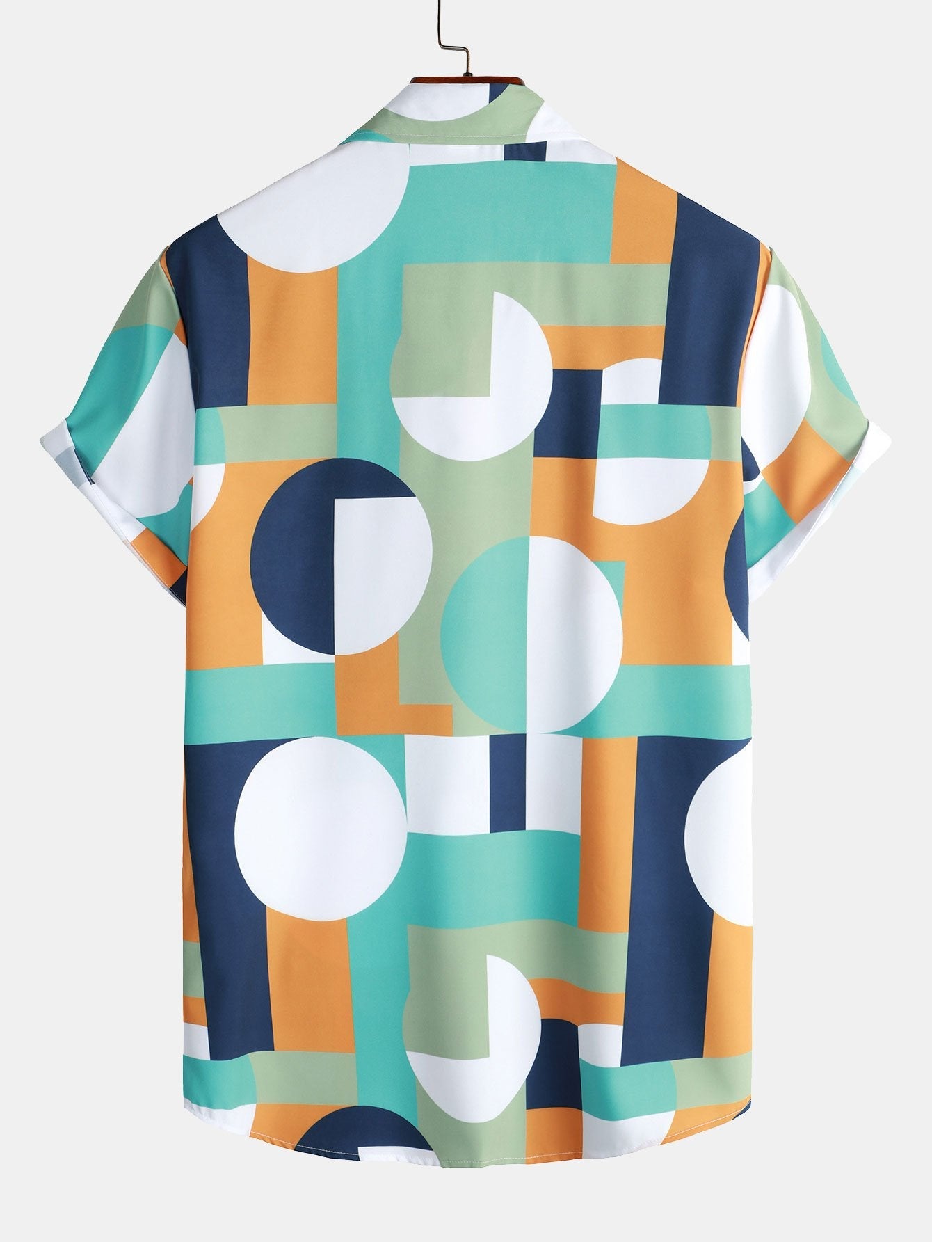 Geometry Print Button Up Shirt