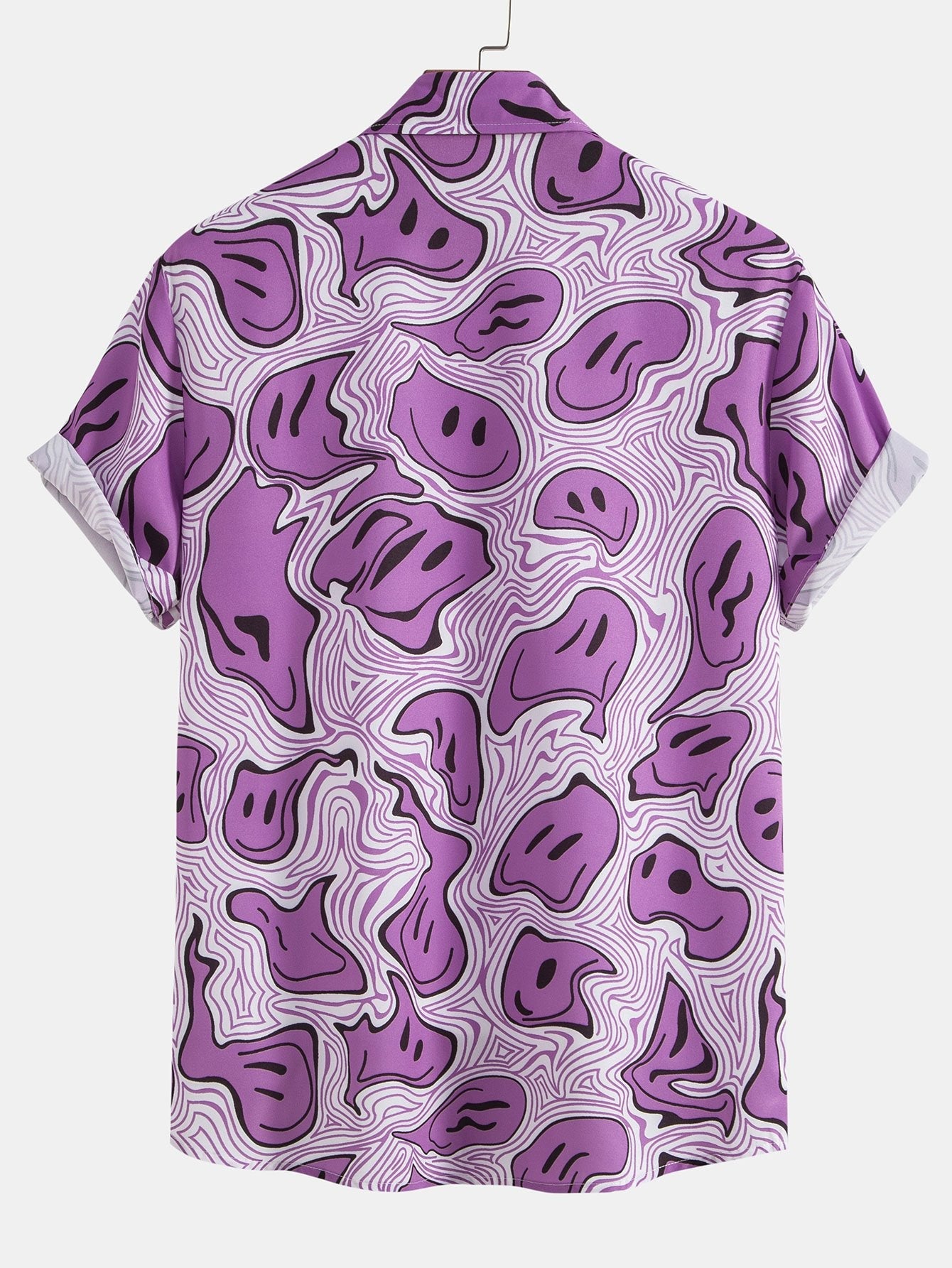 Psychedelic Smiley Print Button Shirt