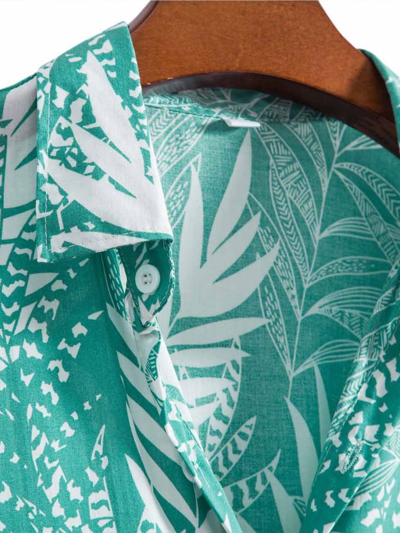 Viscose Leaf Print Shirt