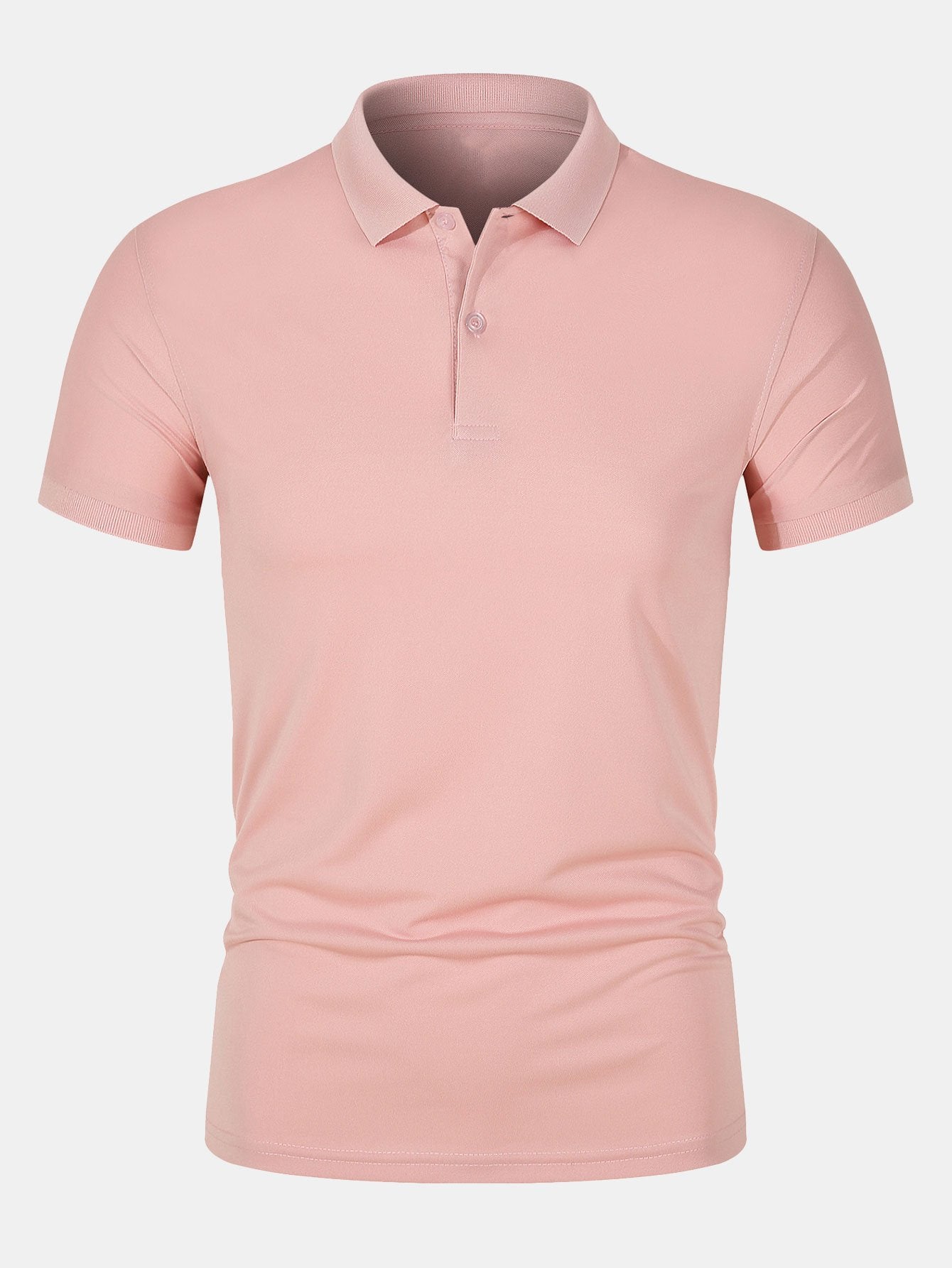 Solid Mesh Polo Shirt