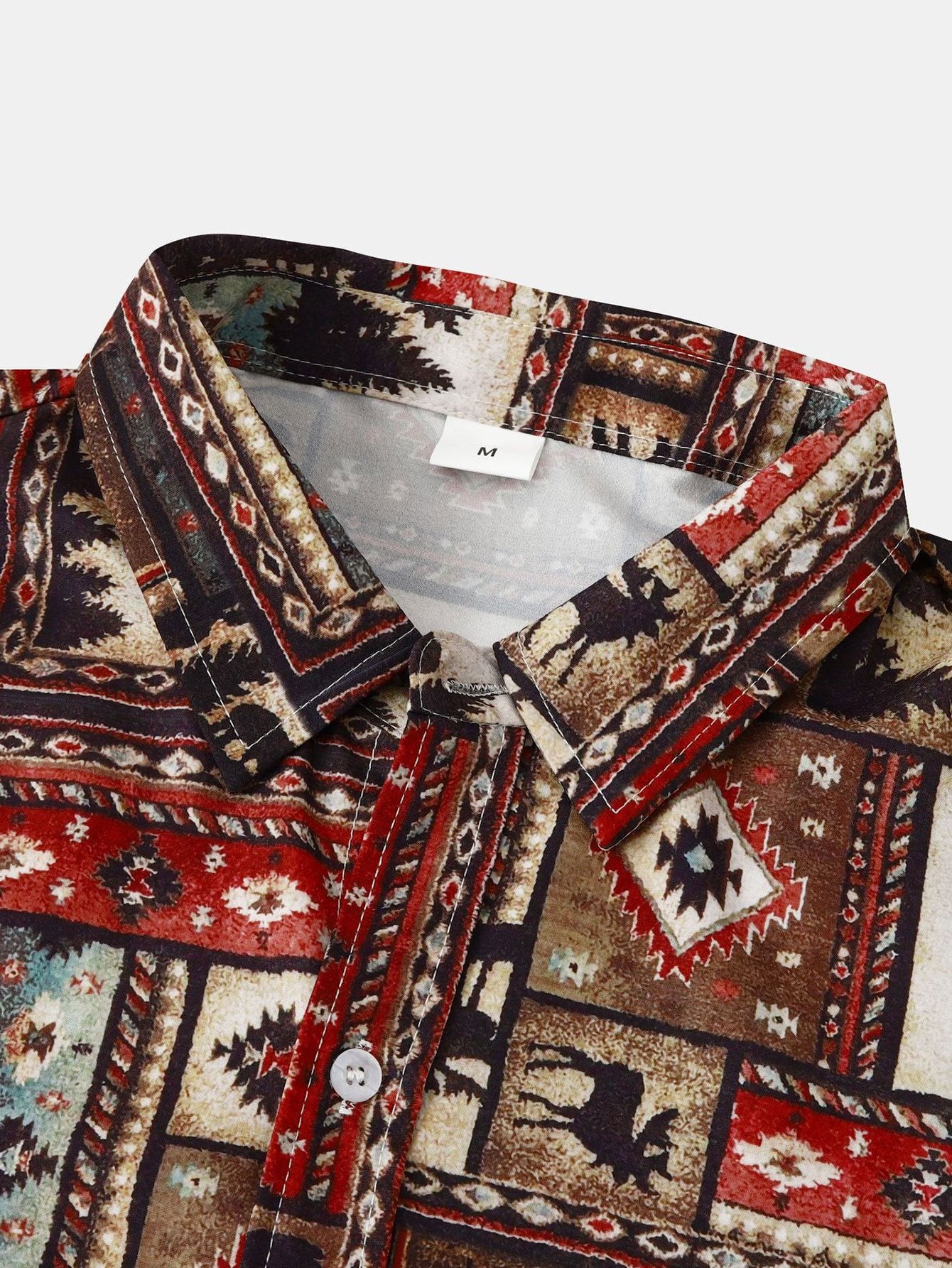 Aztec Patch Print Shirt