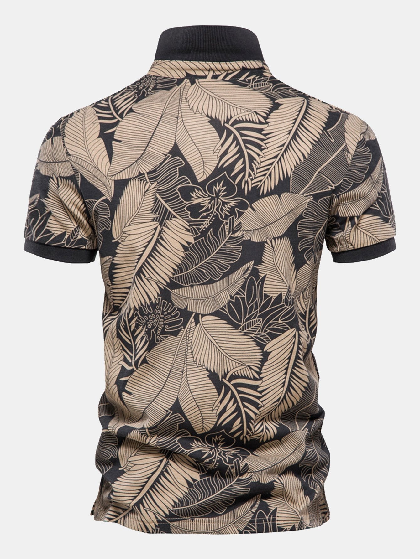 Tropical Print Polo Shirt