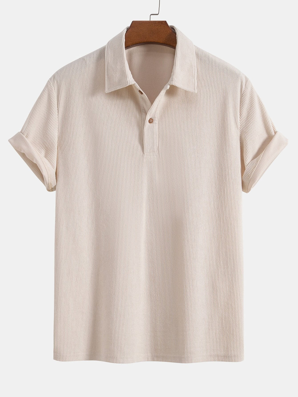 Short Sleeve Corduroy Polo Shirt