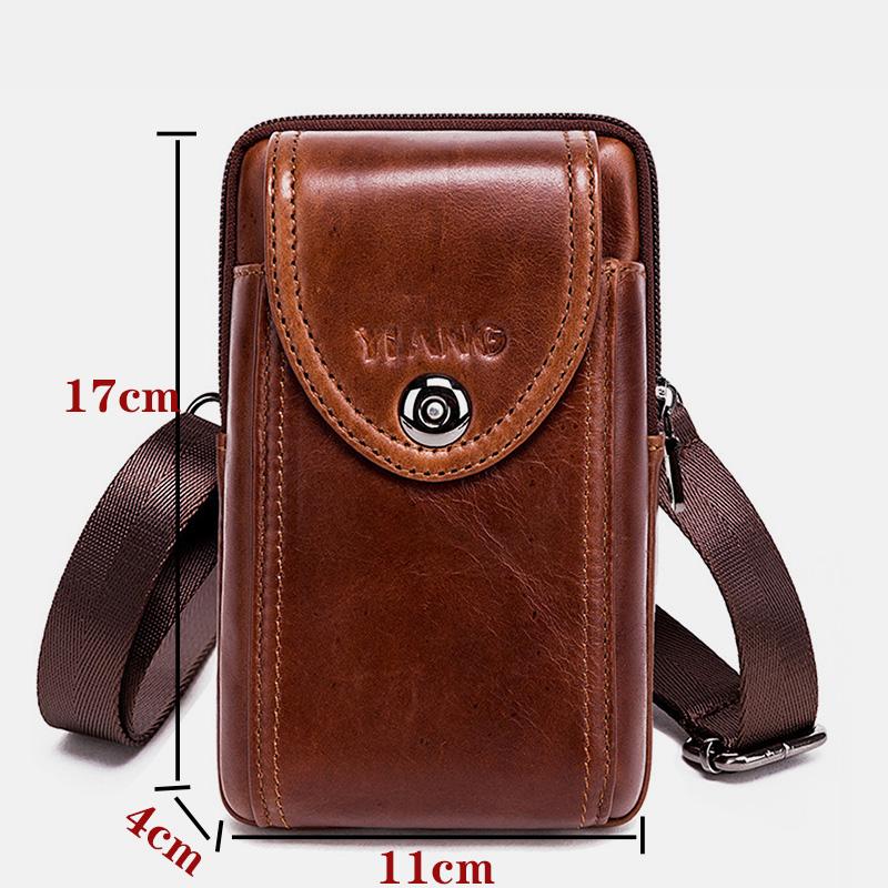 Retro Genuine Belt Wallet Multifunctional Waist Bag Messenger Bag