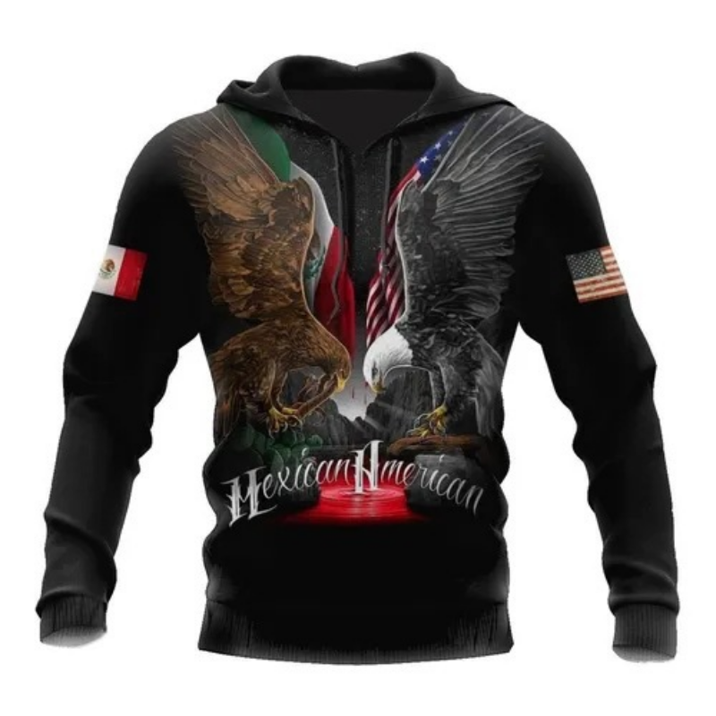 Men's Native American 3D Printing Hooded Coat Sports and Leisure Hoodies