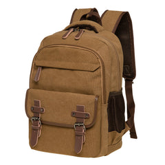 Vintage Canvas Backpack  Large Capacity Multi-Functional Durable Outdoor Rucksack