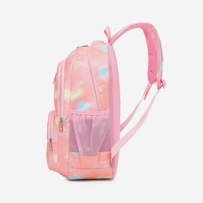 Color Printing Children's Schoolbag Elementary School Backpack Three-piece Light-colored Backpack