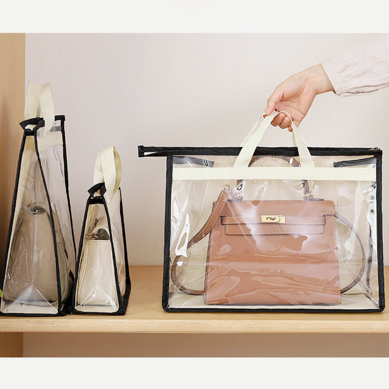 Household Dustproof Transparent Clothes Mobile Tote Bag PVC Moisture Proof Protective Bag Storage Bag