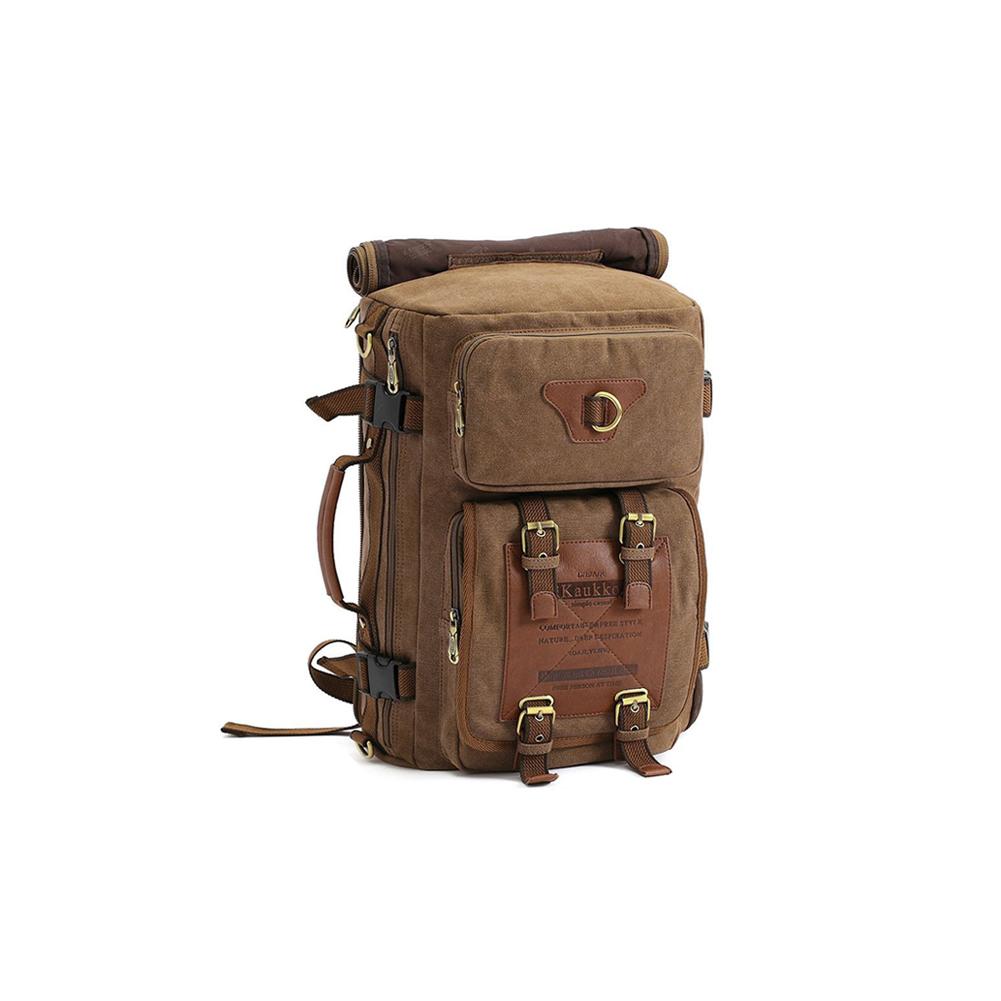 Vintage Canvas Backpack Handbag Shoulder Bag Multi-purpose Outdoor Travel Men Backpack