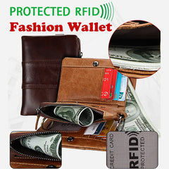 Wallet For Men RFID Multiple Slots Portable Daily Purse