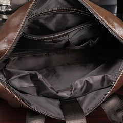 Genuine Leather Men's Briefcase Business Fit Laptop Vintage Bag