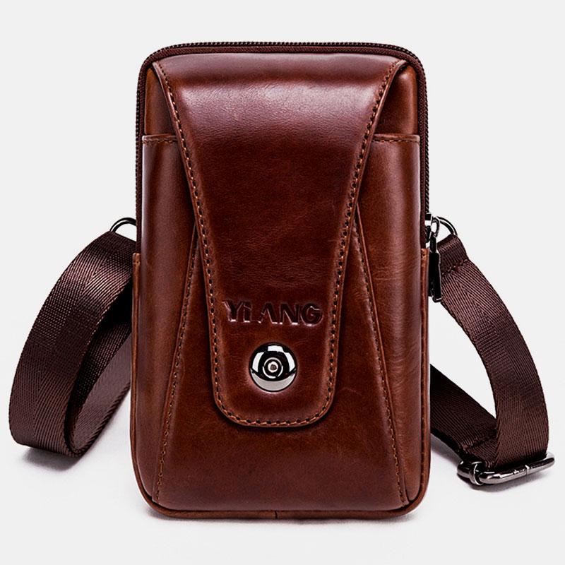 Retro Genuine Belt Wallet Multifunctional Waist Bag Messenger Bag